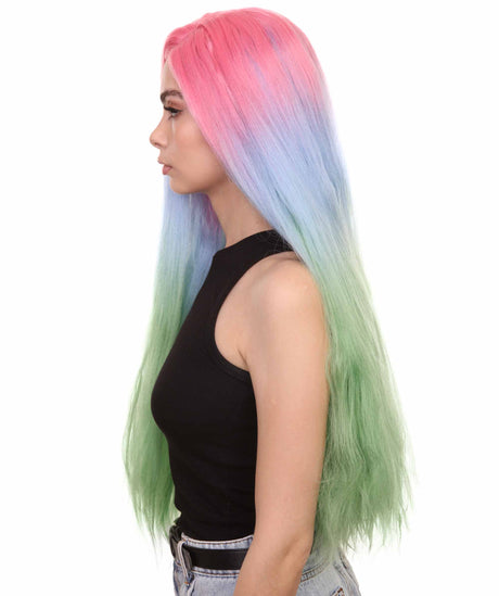 Cara Women's Long Waterfall Lace Front with Crimped Texture - Adults Fashion Wigs | Nunique