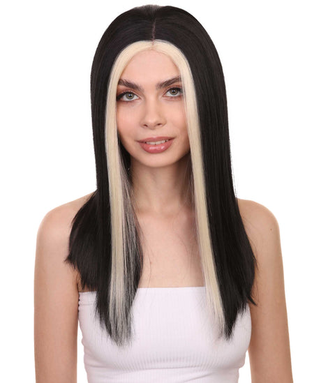 Adult Women's 18" Inch Long Length Straight 4x4 Lace Front Natural Black Blonde Highlight Icon Beauty Wig, 100% Heat Resistant Fibers, Perfect for your Everyday Wear and Styling to your Expectations -   Wig, Straight | NU