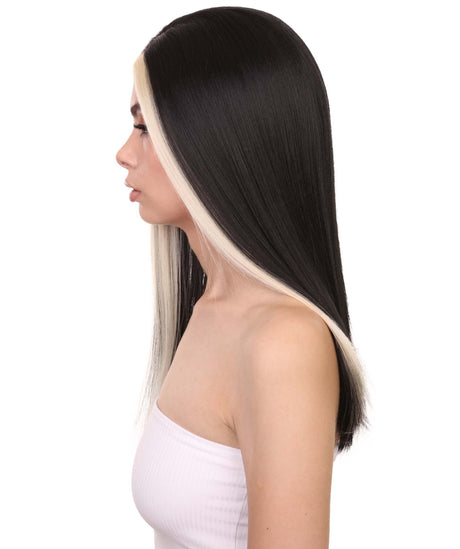 Adult Women's 18" Inch Long Length Straight 4x4 Lace Front Natural Black Blonde Highlight Icon Beauty Wig, 100% Heat Resistant Fibers, Perfect for your Everyday Wear and Styling to your Expectations -   Wig, Straight | NU