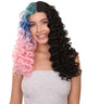 Double Rainbow - Women's Two Tone Lace front Curls with Heart Curled Bangs
