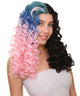 Double Rainbow - Women's Two Tone Lace front Curls with Heart Curled Bangs