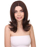 Peyton Adult Women's 12" Inch Medium Length Straight 4x4 Lace Front Natural Brown Hairline Icon Beauty Wig, 100% Heat Resistant Fibers, Perfect for your Everyday Wear and Styling to your Expectations! -   Wig,  | NU