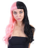 Women's Long Two Tone Curls with Pink Ribbons -  Halloween Wigs | HPO