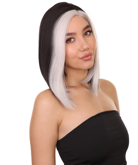 Astrid Nunique Adult Women's 13" Inch Medium Length Straight 4x4 Lace Front MultiColor E-Girl Gamer Wig, 100% Heat Resistant Fibers, Perfect for your Everyday Wear and Styling to your Expectations! -   Wig,  | NU