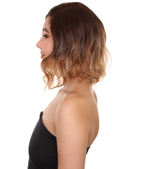 CoCo Women's Shoulder Length Lace Front Wavy With Bangs - Adults Fashion | Nunique