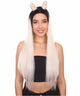 Pia Women's Long Length Lace Front Straight Hair With Tight Buns - Adult Fashion Wigs | Nunique