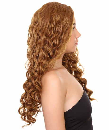 Melisande. Nunique Adult Women's 28" Inch Extra Long Length Curly C-Part Lace Natural Brown Grace Undoing Character Wig, 100% Heat Resistant Fibers, Perfect for Styling to your Expectations! -   ,  | NU
