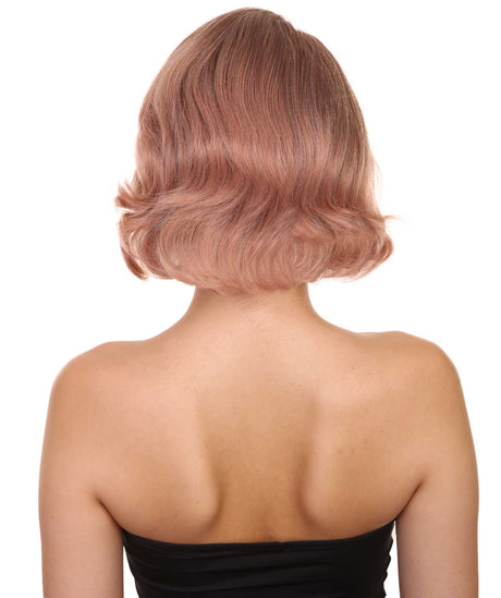 Nunique Adult Women's 10" Inch Short Length Straight C-Part Lace Natural Brown 40's Wave Beauty Wig, 100% Heat Resistant Fibers, Perfect for your Everyday Wear and Styling to your Expectations! -   Wig,  | NU