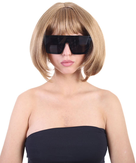 Anna Straight Brunette Bob with Bangs - Cosplay Halloween Wigs | HPO