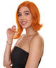 Beth Adult Women's 11" Inch Short Length Straight C-Part Lace Natural Orange Chess Character Beauty Wig, 100% Heat Resistant Fibers, Perfect for your Everyday Wear and Styling to your Expectations! -   ,  | NU
