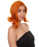 Beth Adult Women's 11" Inch Short Length Straight C-Part Lace Natural Orange Chess Character Beauty Wig, 100% Heat Resistant Fibers, Perfect for your Everyday Wear and Styling to your Expectations! -   ,  | NU