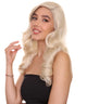 Frida Women's Long Length Lace Front Wavy With Bangs - Adults Fashion Wigs | Nunique