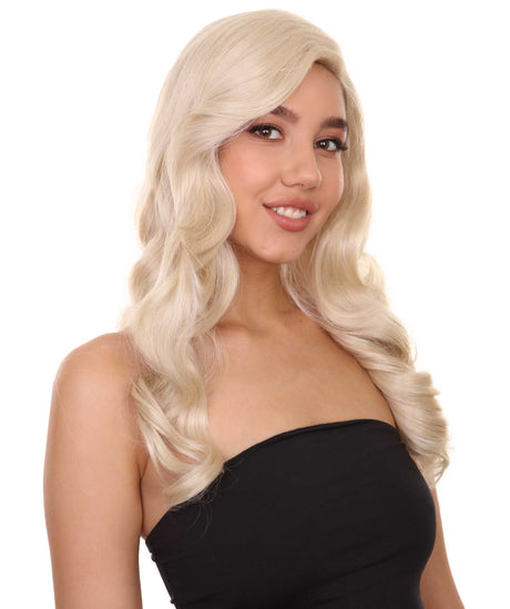 Frida Women's Long Length Lace Front Wavy With Bangs - Adults Fashion Wigs | Nunique