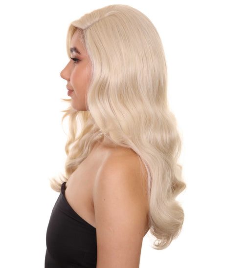 Frida Women's Long Length Lace Front Wavy With Bangs - Adults Fashion Wigs | Nunique