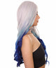 Adult Women's 27" Inch Long Length Wavy C-Part Lace Natural Blue White Ombre Hairline Icon Beauty Wig, 100% Heat Resistant Fibers, Perfect for your Everyday Wear and Styling to your Expectations! -   Wig,  | NU