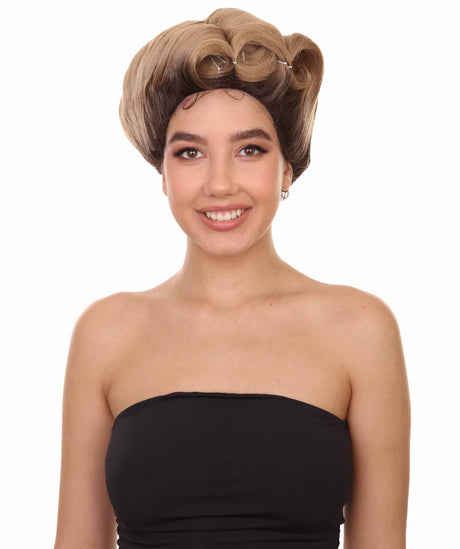 Adult Women's 13" Inch Medium Length Curled 360 Lace Front Natural Brown Bouffant Drag Beauty Wig, 100% Heat Resistant Fibers, Perfect for your Everyday Wear and Styling to your Expectations! -   Wig,  | NU