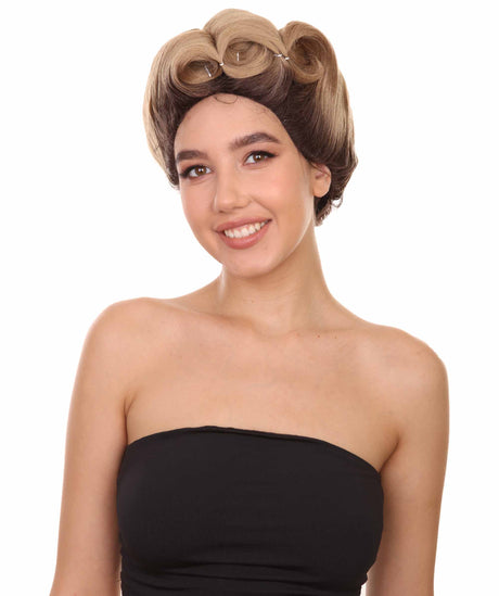 Adult Women's 13" Inch Medium Length Curled 360 Lace Front Natural Brown Bouffant Drag Beauty Wig, 100% Heat Resistant Fibers, Perfect for your Everyday Wear and Styling to your Expectations! -   Wig,  | NU