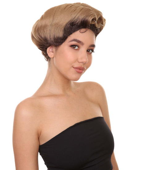 Adult Women's 13" Inch Medium Length Curled 360 Lace Front Natural Brown Bouffant Drag Beauty Wig, 100% Heat Resistant Fibers, Perfect for your Everyday Wear and Styling to your Expectations! -   Wig,  | NU