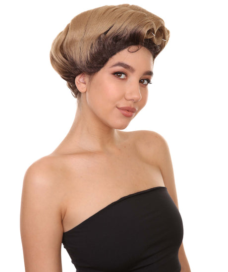 Adult Women's 13" Inch Medium Length Curled 360 Lace Front Natural Brown Bouffant Drag Beauty Wig, 100% Heat Resistant Fibers, Perfect for your Everyday Wear and Styling to your Expectations! -   Wig,  | NU