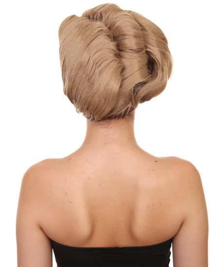 Adult Women's 13" Inch Medium Length Curled 360 Lace Front Natural Brown Bouffant Drag Beauty Wig, 100% Heat Resistant Fibers, Perfect for your Everyday Wear and Styling to your Expectations! -   Wig,  | NU