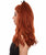 Adult Women's 20" Inch Long Length Wavy 360 Lace Front Natural Red Head Hairline Wig with Black Hair-Bow, 100% Heat Resistant Fibers, Perfect for your Everyday Wear and Styling to your Expectations! -   Wig,  | NU