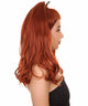 Adult Women's 20" Inch Long Length Wavy 360 Lace Front Natural Red Head Hairline Wig with Black Hair-Bow, 100% Heat Resistant Fibers, Perfect for your Everyday Wear and Styling to your Expectations! -   Wig,  | NU