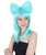Straight Shoulder Length Wig with Bow Bun and Bangs - Halloween Wigs | HPO