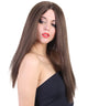Women's Long Straight Brunette Center Part Wig - Halloween Wigs | HPO