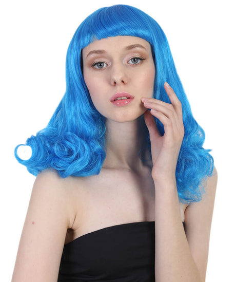 Long Neon Vintage 1940's Shoulder Length Waves - Halloween Wig | HPO