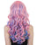 Women's Multicolor Cotton Candy Loose Curls with Bangs - Adult Halloween Wigs | HPO