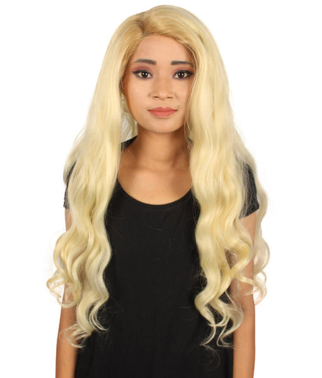 Blake Women's Long Length Lace Front Wavy With Bangs - Adults Fashion Wigs | Nunique