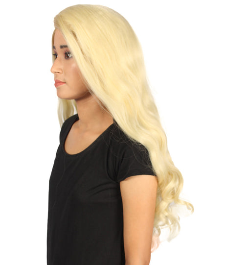 Blake Women's Long Length Lace Front Wavy With Bangs - Adults Fashion Wigs | Nunique