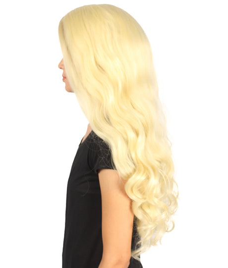 Blake Women's Long Length Lace Front Wavy With Bangs - Adults Fashion Wigs | Nunique