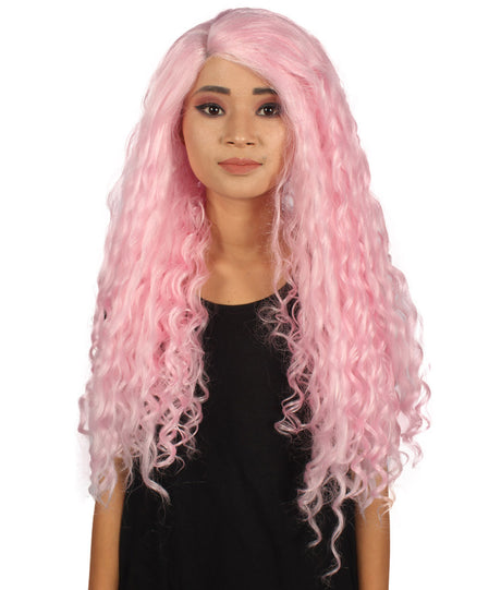 Nikki Women's Long Length Lace Front Curly With Bangs - Adults Fashion Wigs | Nunique