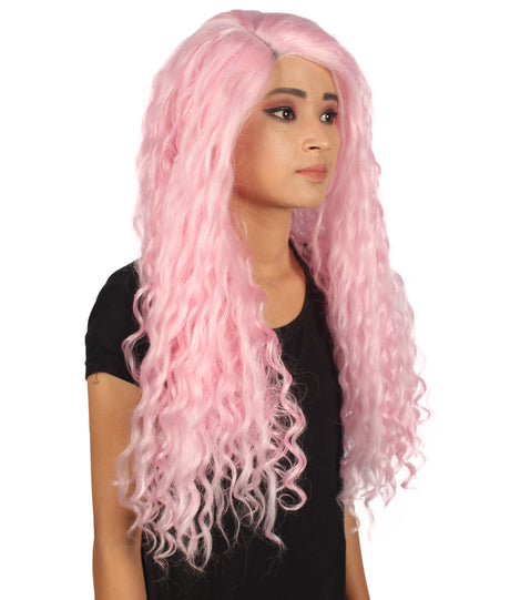 Nikki Women's Long Length Lace Front Curly With Bangs - Adults Fashion Wigs | Nunique