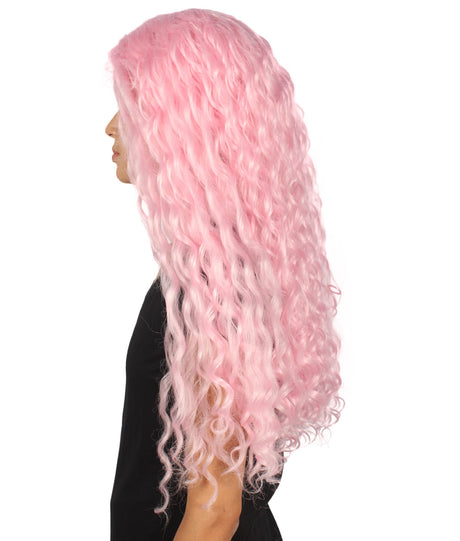 Nikki Women's Long Length Lace Front Curly With Bangs - Adults Fashion Wigs | Nunique