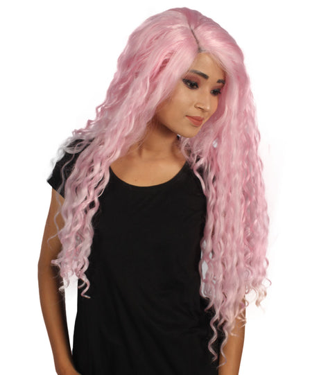 Nikki Women's Long Length Lace Front Curly With Bangs - Adults Fashion Wigs | Nunique