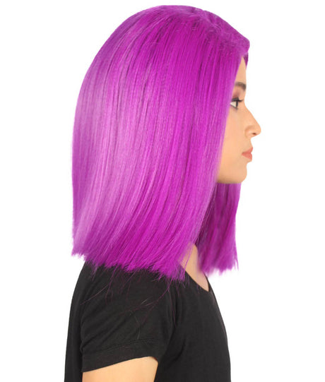 Michelle Women's Shoulder Length Lace Front Straight With Bangs - Adults Fashion Wigs | Nunique