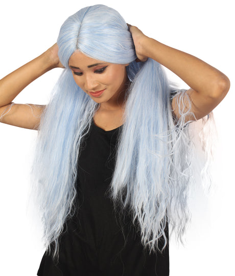 Naomi Women's Extra Long Length Lace Front Straight With Bangs - Adults Fashion Wigs | Nunique