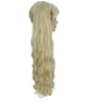 Women's Two-Tone Extra High Pigtails With Wavy Texture and Bangs Blonde | Fashion Wig