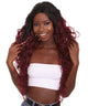 Nunique Women's 33" Lace Front Heat Resistant Natural Model Wig - Extra Long Length Curly Brunette Hair - Easy to Wear and Simple to Maintain