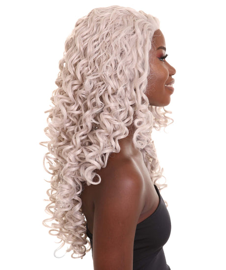 Victoria Nunique Women's 27" in. Lace Front Heat Resistant New Grey Styled Wig | NU