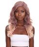 Dusty Rose Adult Women's 21 In. Wig - Long Length Walnut Brown Ombre  Hair - Lace Front Heat Resistant Fibers