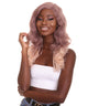 Dusty Rose Adult Women's 21 In. Wig - Long Length Walnut Brown Ombre  Hair - Lace Front Heat Resistant Fibers