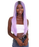 Namaya - Nunique Adult Women's 23" In. Lilac Purple 4x4 with Dark Roots - Lace Front Heat Resistant Fibers
