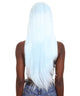 Nunique Adult Women's 23" In. Social Media / Make Up Artist Influencer Inspired Wig - Long Length Frozen Light Blue  Hair - Lace Front Heat Resistant Fibers