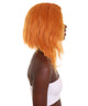 Nunique Adult Women's 17" In. American Singer and Rapper Inspired Wig - Shoulder Length Luminous Ginger Orange  Hair - Lace Front Heat Resistant Fibers