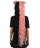 Women's Extra Long High Ponytail in Bubblegum Pink and Black Split Dye - Wavy Adult Lace Wig | Nunique