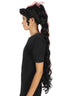 Women's Extra Long High Ponytail in Bubblegum Pink and Black Split Dye - Wavy Adult Lace Wig | Nunique