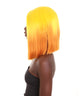 'Till Sunrise Womens Sunrise Shoulder Length 4x4 Lacefront - Dip Dye Synthetic Extra Bright Ombre Shoulder Length Bob - Adult Lace Front Wig | Nunique
